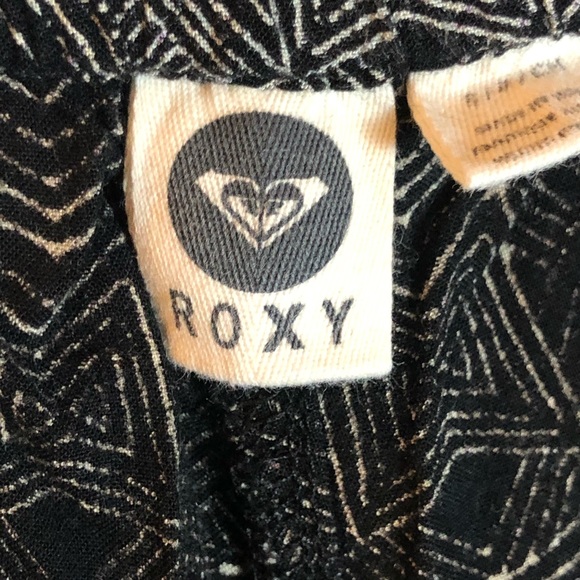 ROXY JOGGERS w/ pocket & rope Black/ White size S - Picture 5 of 6